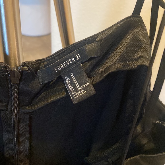 Black silk strappy mini dress - Picture 3 of 3